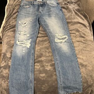 KanCan Blue Distressed Boyfriend Jeans